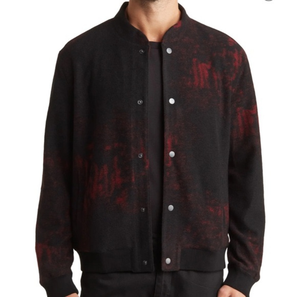 John Varvatos Jewell Regular Fit Baseball Jacket